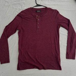 Bershka Red Long Sleeve T shirt XS